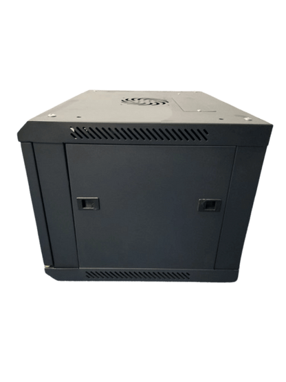 SAXXON SXR6U5406A - Gabinete de Pared Negro / 6UR / Puerta de Vidrio Templado / Dimensiones útiles: Alto 37 x ancho 53 x profundidad 40 cm