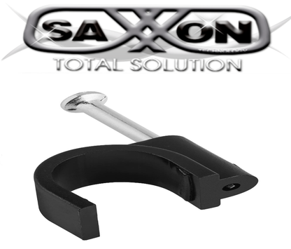 SAXXON GRA955N- Bolsa de 50 grapas de pared/ Color negro/ Diametro: 6mm / Con clavo de 3/4 para concreto de alta resistencia