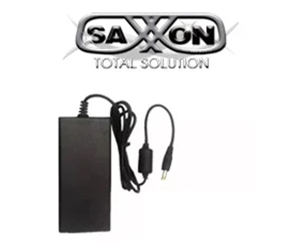 SAXXON PSU1204D - Fuente de poder regulada de 12 Vcc 4.1 Amperes/ Con Cable de 1.2 Metros/ Para Usos Multiples: Sistemas de CCTV, Acceso, ETC/ Certificación UL/