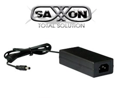 SAXXON PSU1204D - Fuente de poder regulada de 12 Vcc 4.1 Amperes/ Con Cable de 1.2 Metros/ Para Usos Multiples: Sistemas de CCTV, Acceso, ETC/ Certificación UL/