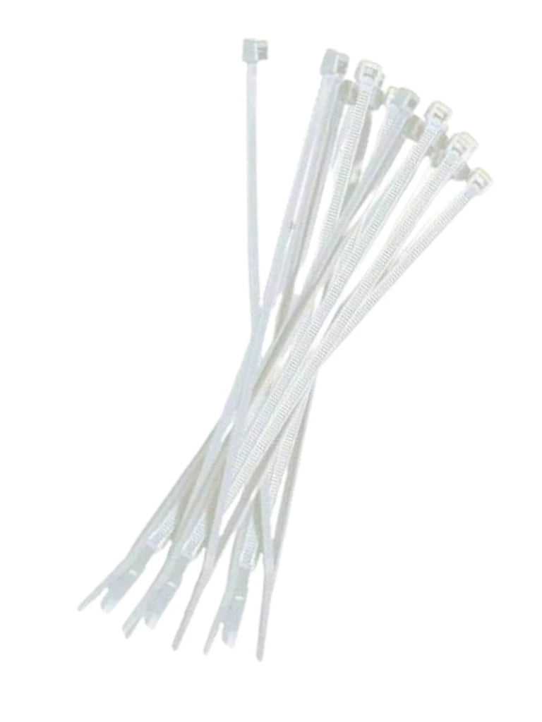 SAXXON CN25X100 - Cincho sujetacable / 2.5  mm X 100  mm / Blanco / Bolsa con 100 piezas / Nylon