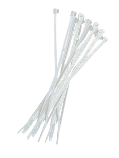 SAXXON CN25X100 - Cincho sujetacable / 2.5  mm X 100  mm / Blanco / Bolsa con 100 piezas / Nylon