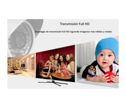 SAXXON LKV372PRO- Kit extensor de video HDMI/ Resolucion 1080p/ CAT 6/ 6A Cobre / Hasta 50 metros/ Loop HDMI en transmisor/ Transmisor IR/ Plug and play