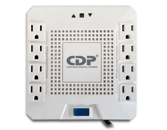 CDP R-AVR1808 - Regulador para equipos electrónicos de alto consumo, 1800VA / 1000W, con 8 tomas y protección.