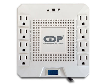 CDP R-AVR1808 - Regulador para equipos electrónicos de alto consumo, 1800VA / 1000W, con 8 tomas y protección.
