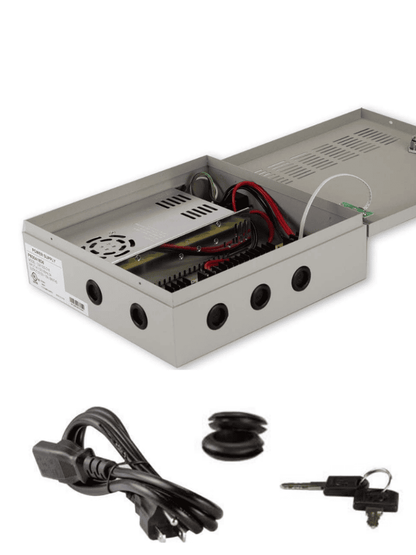 SAXXON PSU1213D8H- Fuente de Poder Profesional de 11 a 15 vcd/ 13 Amperes/ Para 8 Camaras Hasta 4k/ 1.6 Amperes por Canal/  Protección contra Sobrecargas/ Filtro de Ruido por Canal/ Uso rudo/