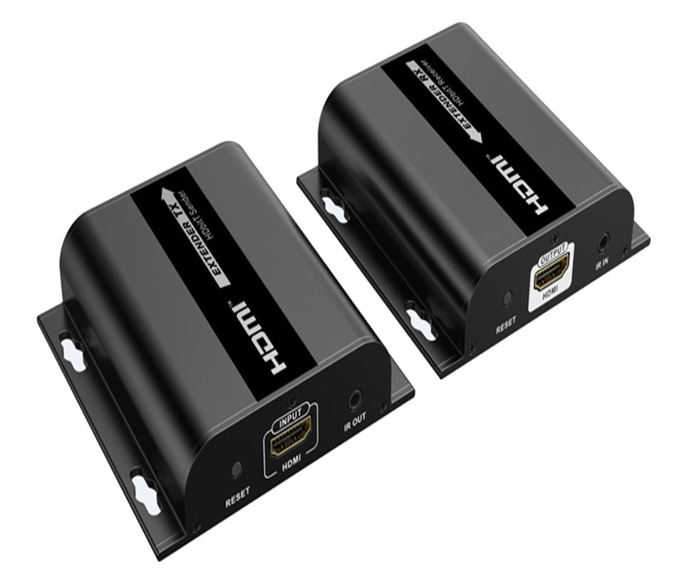 SAXXON LKV38340- Kit extensor HDMI sobre IP/ Resolucion 1080p/ Cat 5e/ 6/ hasta 120 metros/ Hasta 253 receptores/ Delay de 70ms/ HdBIT/ Transmisor de IR/ Plug and play