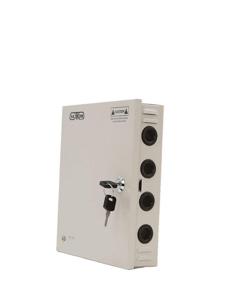 SAXXON SX10A9CH - Fuente de Poder Profesional 12 VCD / 10 Amperes / 9 Canales / 1.1 Amperes por Canal / Protección contra Sobrecargas / Led Indicador de Funcionamiento