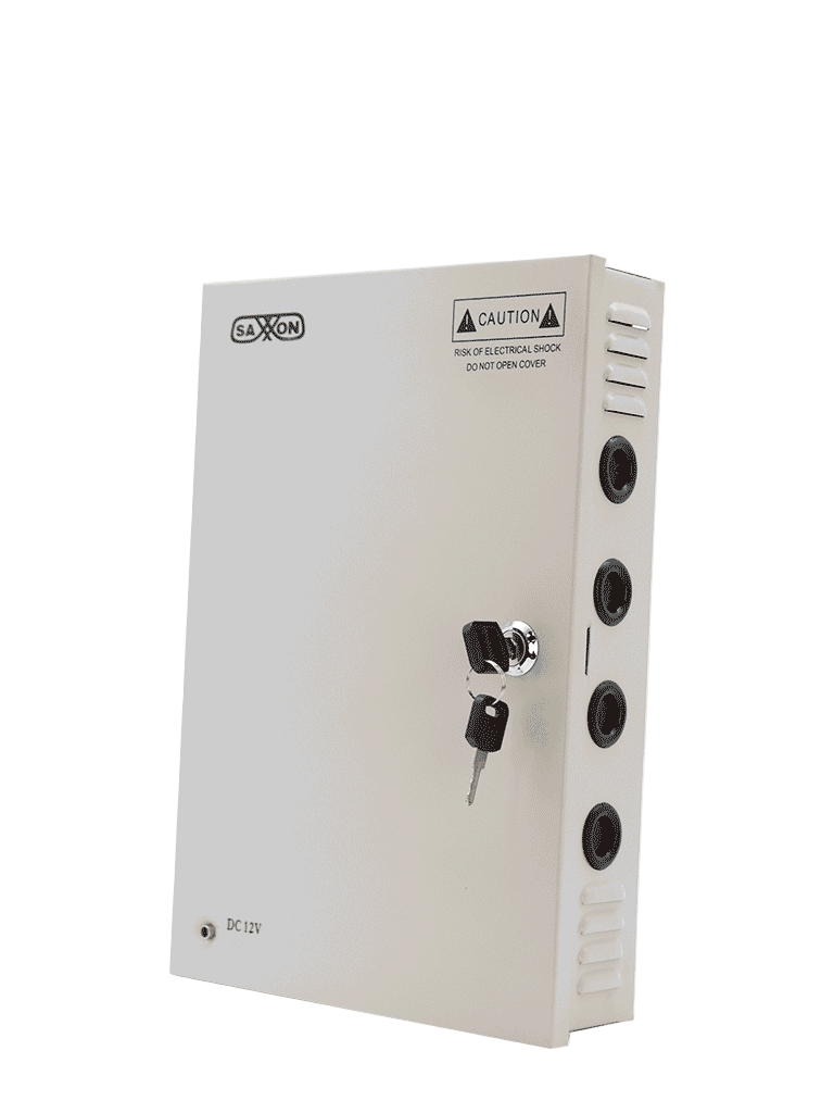 SAXXON SX20A18CH - Fuente de Poder Profesional 12 VCD / 20 Amperes / 18 Canales / 1.1 Amperes por Canal / Protección contra Sobrecargas / Led Indicador de Funcionamiento