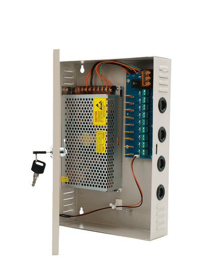 SAXXON SX20A9CH - Fuente de Poder Profesional 12 VCD / 20 Amperes / 9 Canales / 2.2 Amperes por Canal / Protección contra Sobrecargas / Led Indicador de Funcionamiento