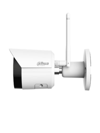 DAHUA IPC-HFW1430DS-SAW - Camara IP Bullet Wifi de 4 Megapixeles/ Lente de 2.8mm/ 90 Grados de Apertura/ H.265+/ IR de 30 Metros/ Microfono Integrado/ Ranura para MicroSD/ Metalica/ IP67/ DWDR/ Videoanaliticos con SMD/