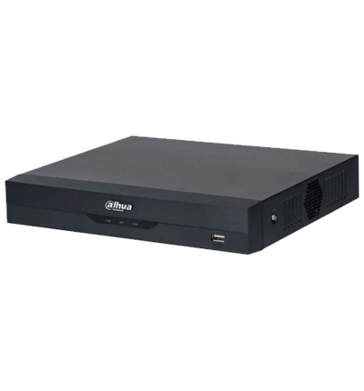 DAHUA XVR5104HS-4KL-I3 - DVR 4k de 4 Canales y 4 IP o hasta 8 IP. Equipado con WizSense, codificación H.265+, un canal para reconocimiento facial, protección perimetral y SDM Plus. Bahía SATA para HDD de hasta 10TB. Compatible con IoT y POS