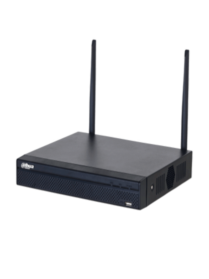 DAHUA NVR1108HS-W-S2-CE - NVR WiFi de 4 Megapixeles/ 8 Canales IP/ H.265/ Salidas HDMI &VGA/ 1 Bahía de Disco Duro/ 1 E&S de Audio/ Onvif/