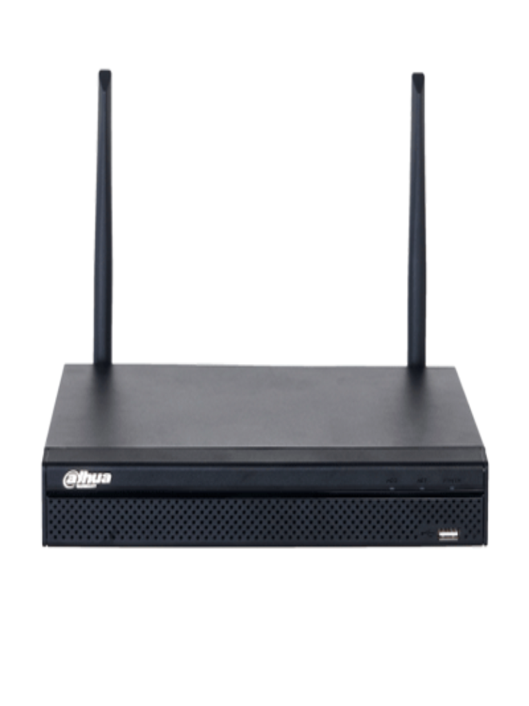 DAHUA NVR1104HS-W-S2 - NVR WiFi de 4 Megapixeles/ 4 Canales IP/ H.265/ Salidas HDMI &VGA/ 1 Bahía de Disco Duro/ 1 E&S de Audio/ Onvif/ Emparejamiento Automático con IPC WiFi de Dahua/