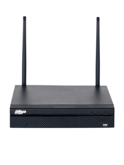 DAHUA NVR1104HS-W-S2 - NVR WiFi de 4 Megapixeles/ 4 Canales IP/ H.265/ Salidas HDMI &VGA/ 1 Bahía de Disco Duro/ 1 E&S de Audio/ Onvif/ Emparejamiento Automático con IPC WiFi de Dahua/