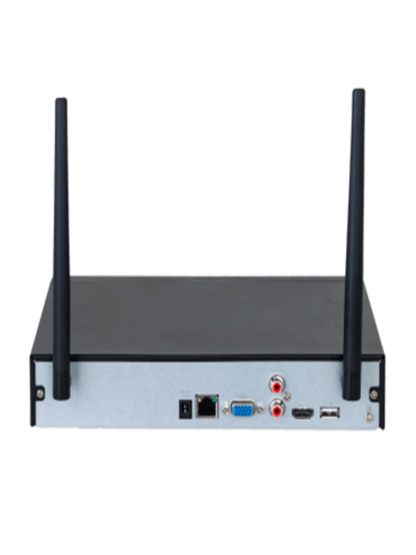 DAHUA NVR1104HS-W-S2 - NVR WiFi de 4 Megapixeles/ 4 Canales IP/ H.265/ Salidas HDMI &VGA/ 1 Bahía de Disco Duro/ 1 E&S de Audio/ Onvif/ Emparejamiento Automático con IPC WiFi de Dahua/