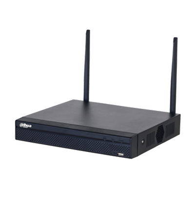 DAHUA NVR1104HS-W-S2 - NVR WiFi de 4 Megapixeles/ 4 Canales IP/ H.265/ Salidas HDMI &VGA/ 1 Bahía de Disco Duro/ 1 E&S de Audio/ Onvif/ Emparejamiento Automático con IPC WiFi de Dahua/
