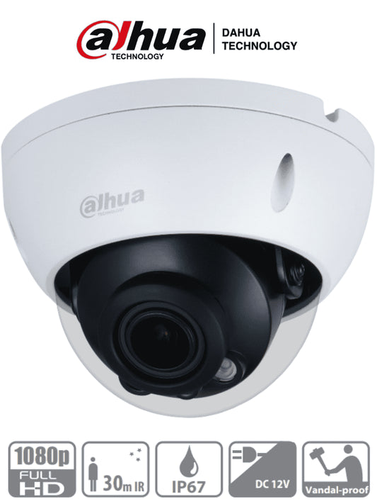 HDBW1200R-Domo-2mp-Antivandalica-Lente Motorizado-IR 30M-IP67-IK10-1080p