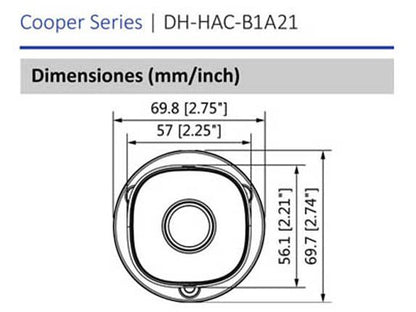 b1a21-bala-2mp-1080p-100 grados-Lente 2.8mm