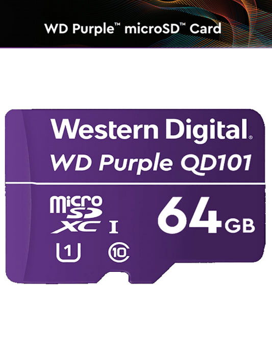 Western-WDD064G1P0C-Memoria-Micro-SD-64Gb-Purple-Morado-CCTV-Videovigilancia-Clase10