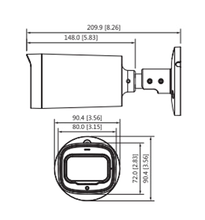 Dahua-HFW1801R-Camara-bullet-4k-8mp-IR-60M-WDR-IP67