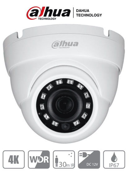 Dahua-HDW1801M-Camara-Seguridad-Domo-4K-8Mp-IR-30M-WDR-120db